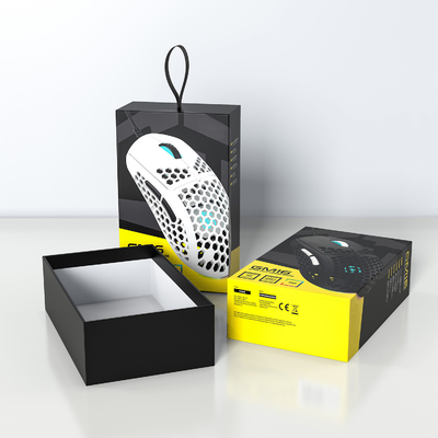 Mouse packaging box, color box, customized electronic products, world cover, hook packaging box