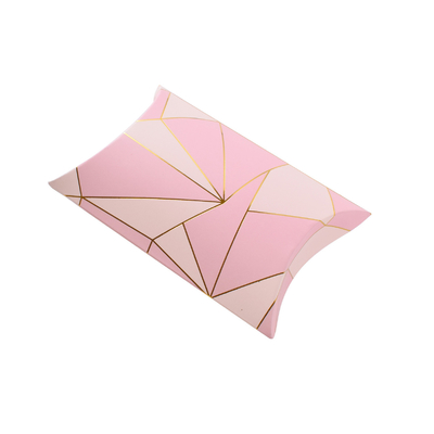 High Grade Gilded Paper Pillow Box Small Folding White Cardboard