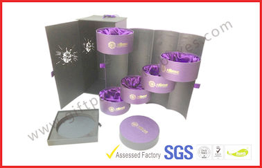 Handmade Round Gift Packaging Boxes , Revolving Embossed Gift Box